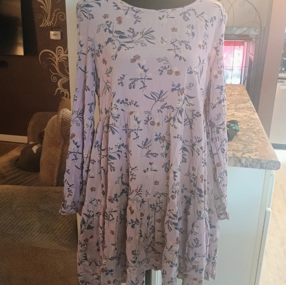 Floral Pink Crisscross Back Dress.American eagle baby doll dress. Brand new - Picture 8 of 8